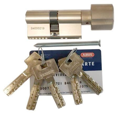 Механизм цилиндровый Abus Bravus 4000 MX (Абус) 85 мм (40*45) никель, кл/вертушка